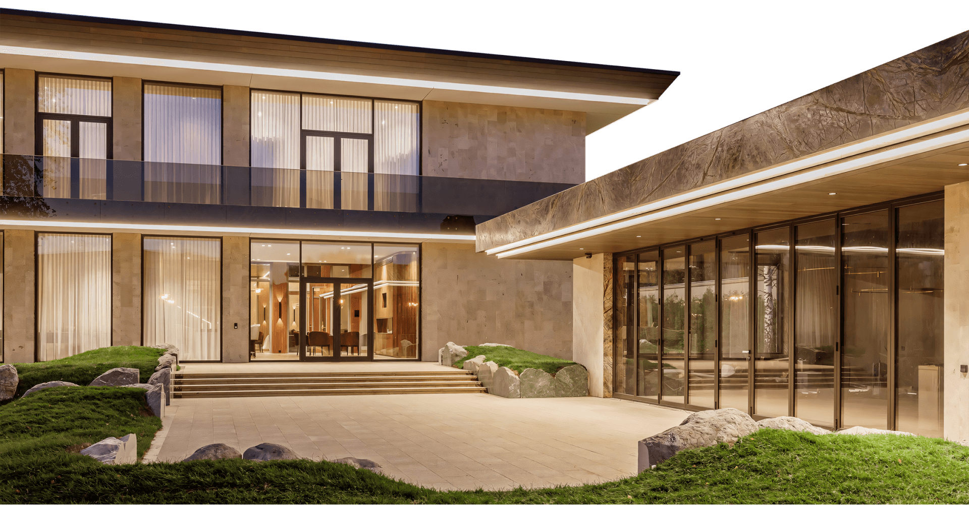 Дом премиум-класса с окнами и дверьми Schuco white